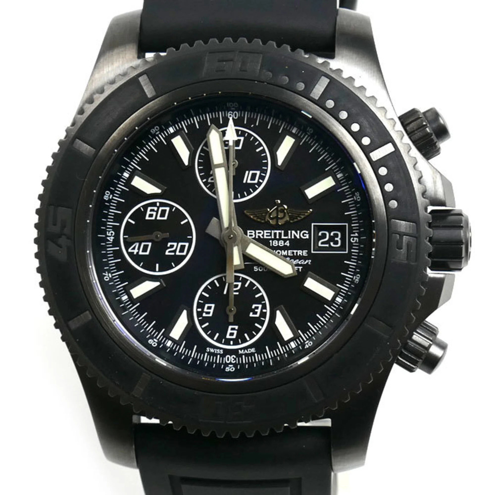 BREITLING Superocean Chronograph Black Steel Automatic Watch M110B11VRB (M133...